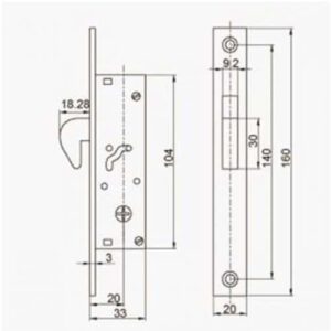 Cerradura Picoloro Incrustar Puerta Corrediza Llave Tetra Cerradura Incrustar Puerta Corrediza