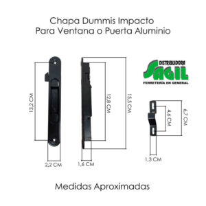 Chapa Dummis Impacto 744 Para Ventana O Puerta Aluminio Cerradura Puerta Ventana Corrediza