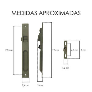 Chapa Dummis Sencilla Para Ventana O Puerta Aluminio Cerradura Puerta Ventana Corrediza