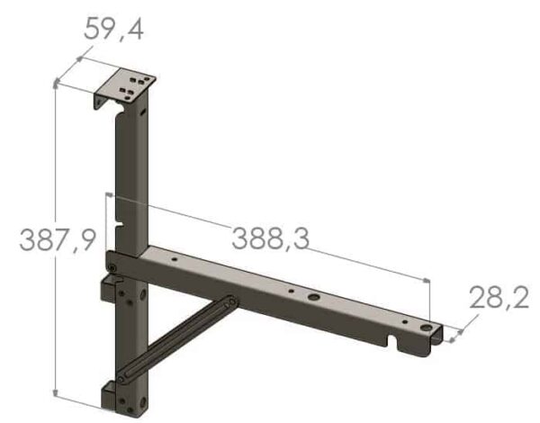 Soporte Brazo Auxiliar Repisa Mesa Dibujo Plegable Pie Amigo - Dorado - Imagen 2