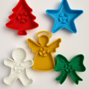 Soportes De Vela En Forma Navideña x 100 paquetes