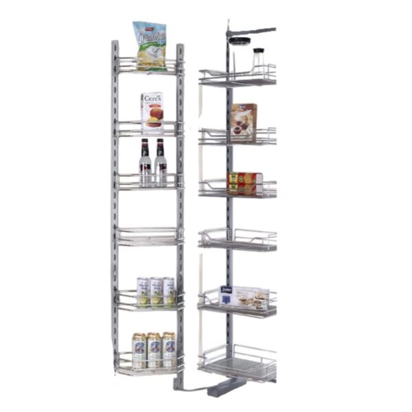 Alacena Cromado Herraje Tipo Torre 12 Canastas Cocina Abatible - Imagen 2