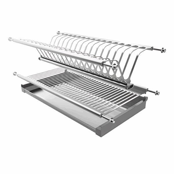 Locero Platero Escurridor Platos 100% Acero Inoxidable  Pulido Brillante