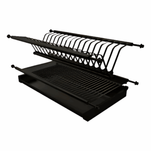 Locero Platero Escurridor Platos 100% Acero Inoxidable (NEGRO) Platero Escurridor Platos