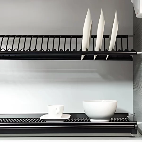 Locero Platero Escurridor Platos 100% Acero Inoxidable (NEGRO) - Imagen 6