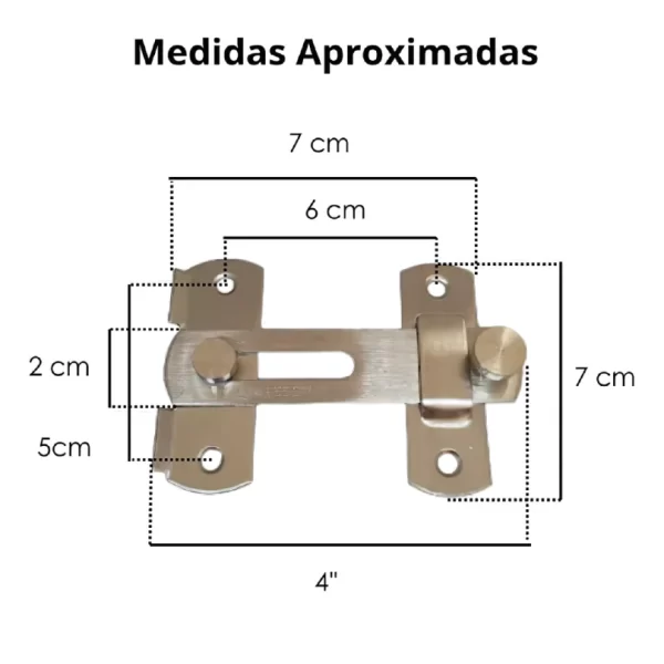 PASADOR DE GIRO ACERO INOX - Imagen 5