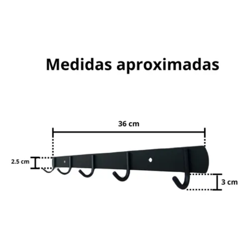 Perchero Múltiple Acero - Imagen 2