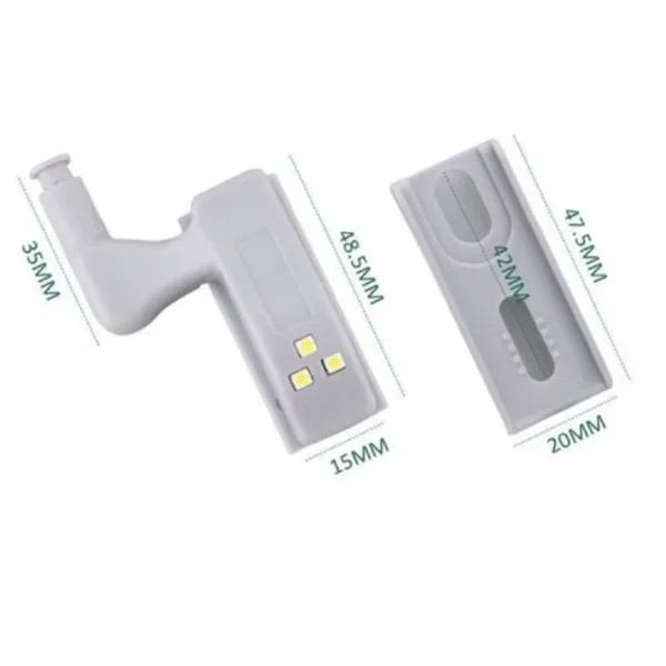 Luz Led Bisagra Sensor Lámpara Armario Cajón Mueble - Imagen 7