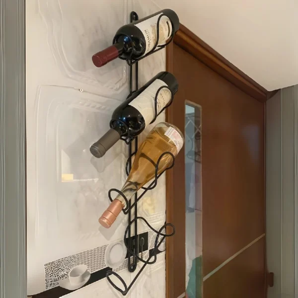 Soporte Porta Vinos X4 Botellas - Pared - Imagen 3