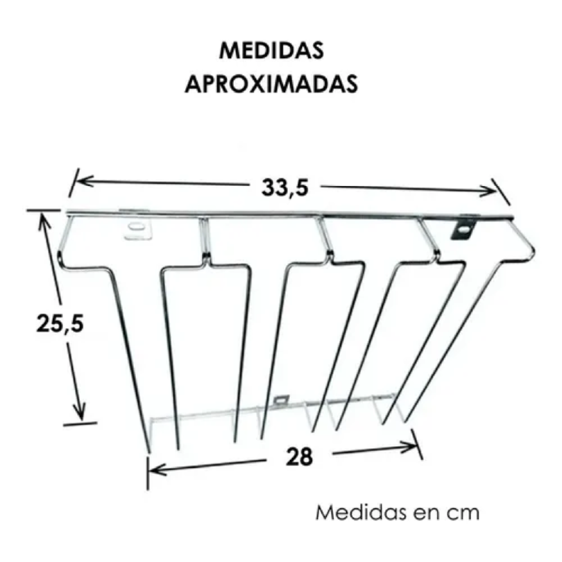 Copero 4 Puestos Cromado - Imagen 5