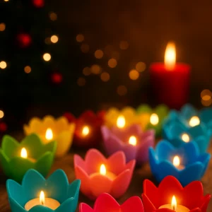 Soporte Porta Velas X120 PAQUETES En Forma De Flor