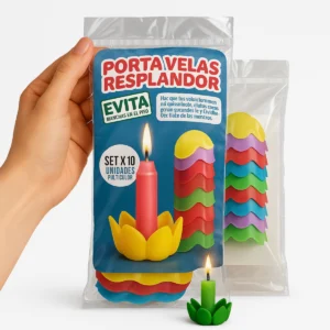 Soporte Porta Velas X120 PAQUETES En Forma De Flor