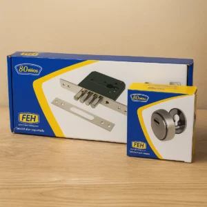 Cerradura De Incrustar 4 Bulones + Escudo Antitaladro Plateado
