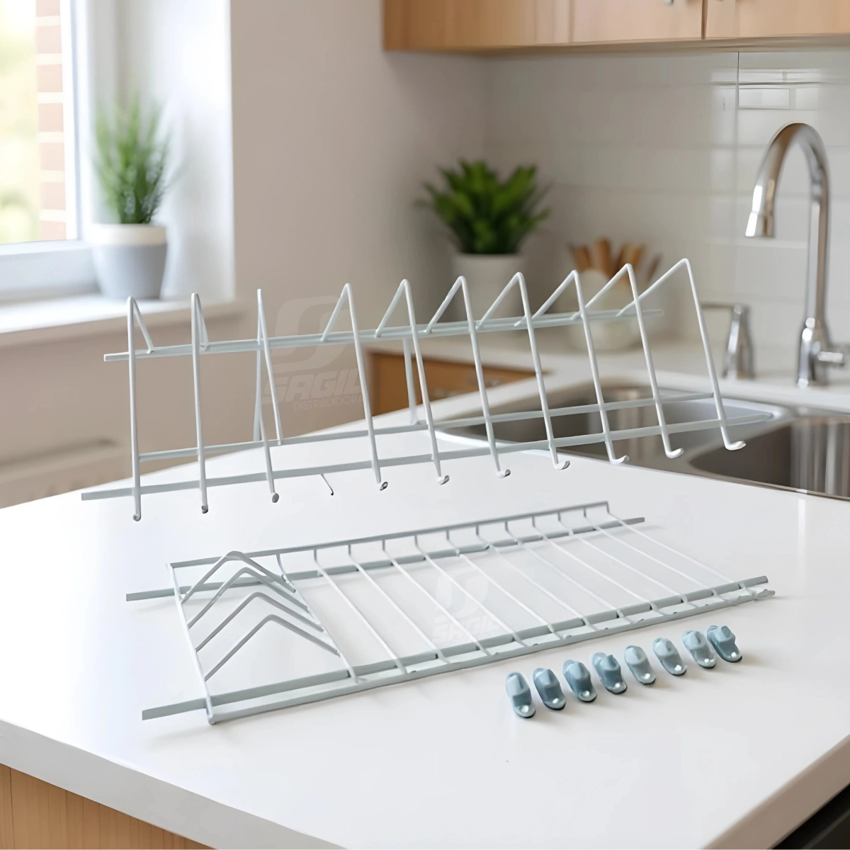 Locero Blanco Escurridor Platero Organizador - Imagen 7