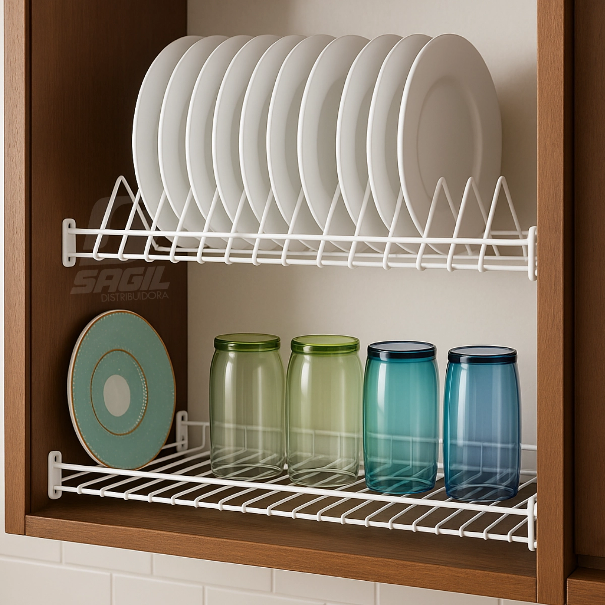 Locero Blanco Escurridor Platero Organizador - Imagen 8