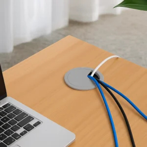 Tapa Plástica Pasa Cables Para Escritorio Muebles Oficina